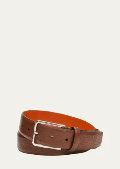 SantoniMen's Grained Leather Belt