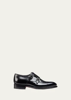 SantoniMen's Ira Double-Monk Leather Shoes