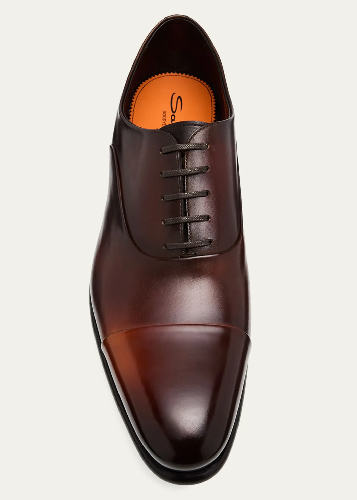 SantoniMen's Isaac Cap-Toe Leather Oxford Shoes