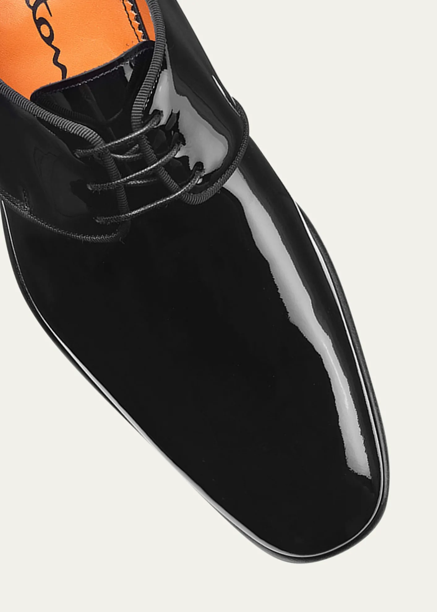 SantoniMen's Isogram Patent Leather Derby Shoes
