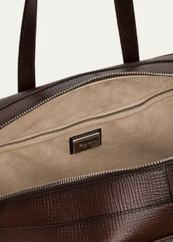 SantoniMen's Leather Weekender Duffel Bag