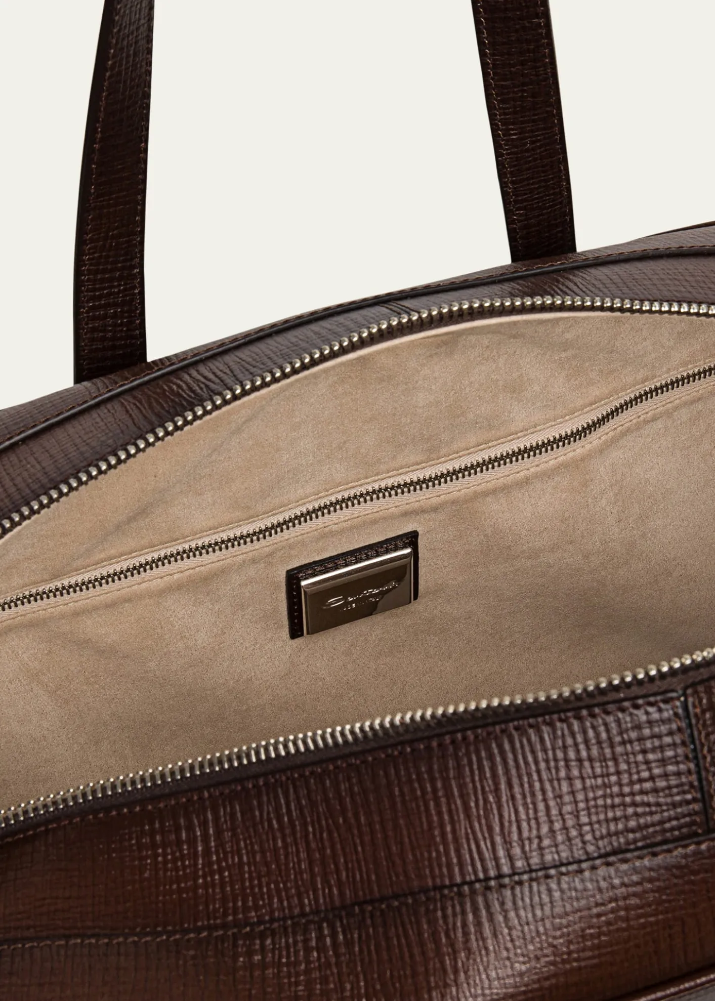 SantoniMen's Leather Weekender Duffel Bag