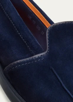 SantoniMen's Malibu Suede Slip-On Sport Loafers