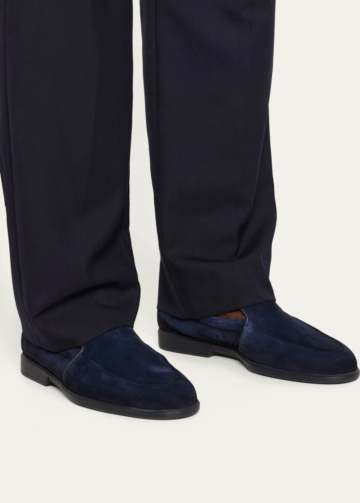 SantoniMen's Malibu Suede Slip-On Sport Loafers