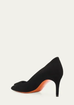 Santoni65mm Suede Pointed-Toe Pumps