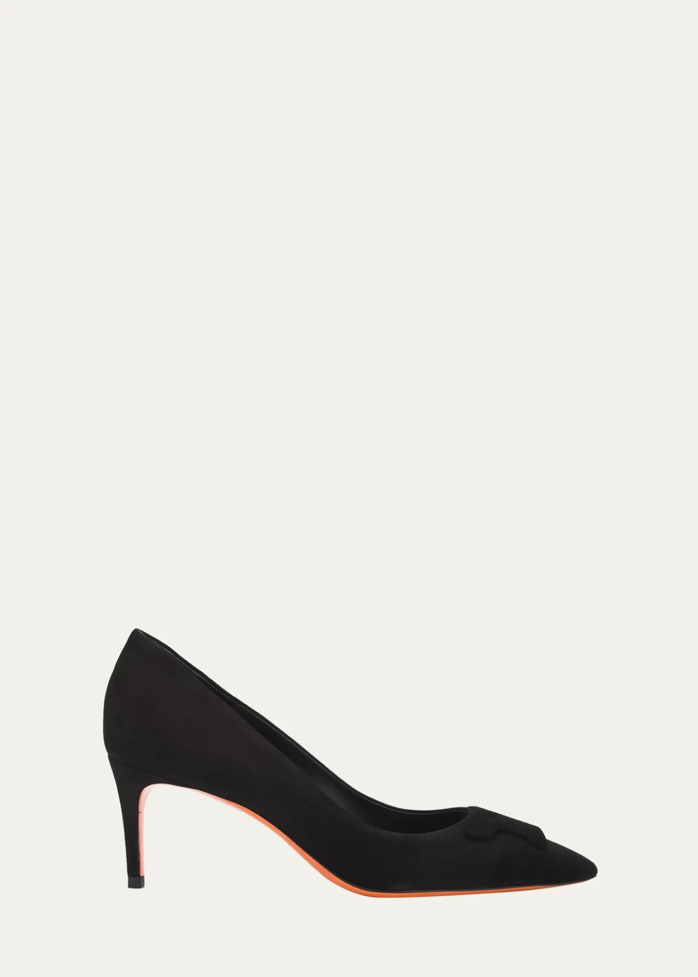 Santoni65mm Suede Pointed-Toe Pumps