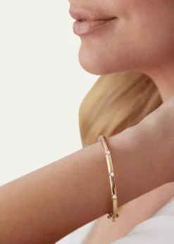 Sara Weinstock18K Yellow Gold Dujour Four-Cluster Diamond Bangle Bracelet