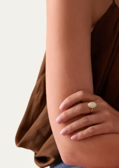 Sara WeinstockHoney Comb 18K Gold & Diamond Hexagon Ring