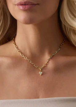 Sara WeinstockHoney Comb 18K Gold & Diamond Pendant Charm
