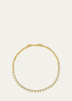 Sara WeinstockHoney Comb 18K Gold & Diamond Partial Heart Choker Necklace