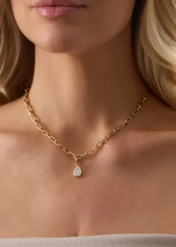 Sara Weinstock18K Gold & Diamond Pear Charm