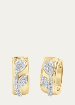 Sara Weinstock18K Two-Tone Gold Lierre Diamond Huggie Earrings