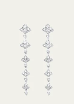 Sara Weinstock18K White Gold Dujour Five Diamond Dangle Earrings