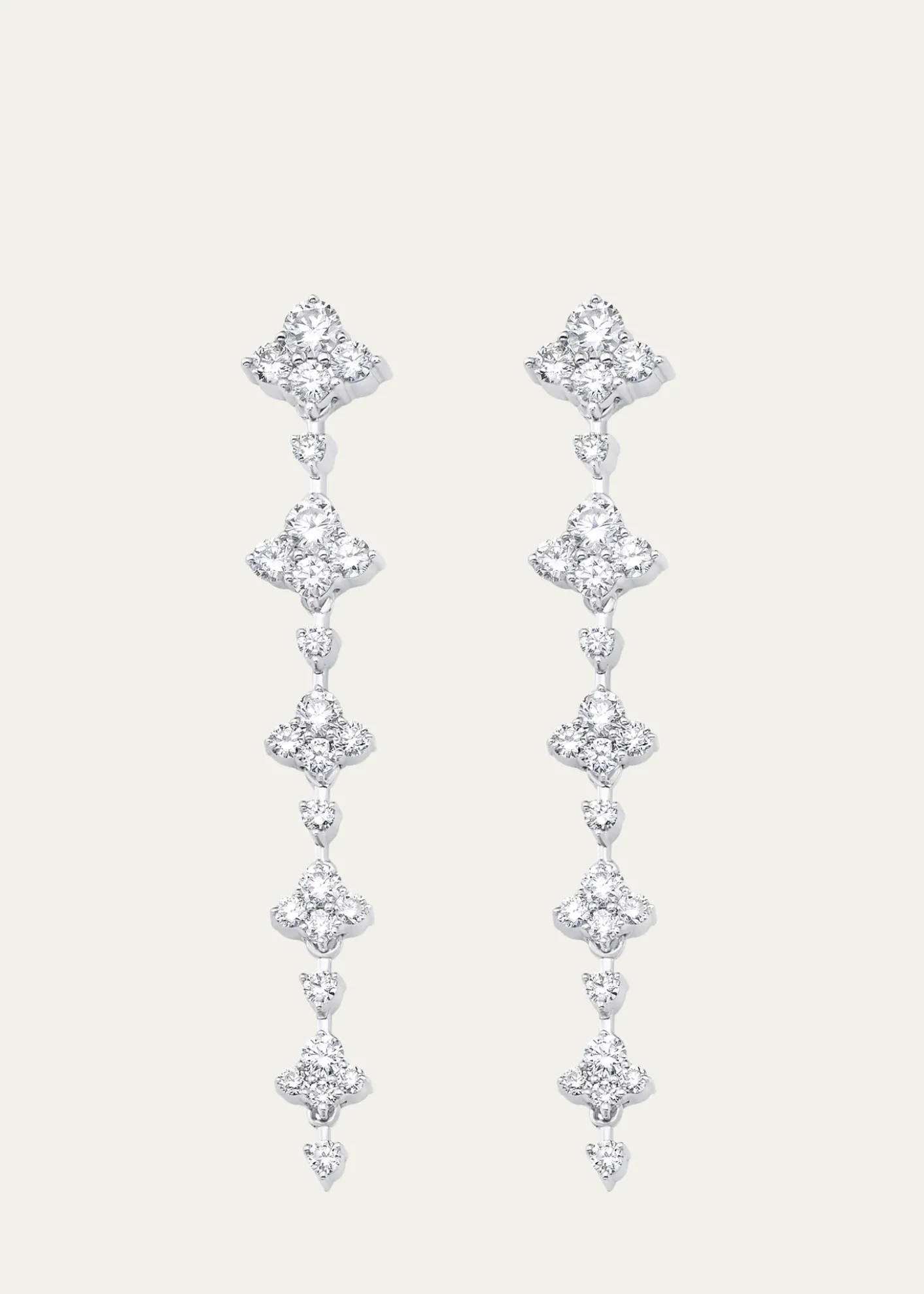 Sara Weinstock18K White Gold Dujour Five Diamond Dangle Earrings
