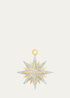 Sara WeinstockSW 18K Gold & Diamond Sunburst Charm