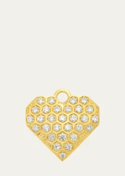 Sara WeinstockSW 18K Gold & Diamond Heart Charm