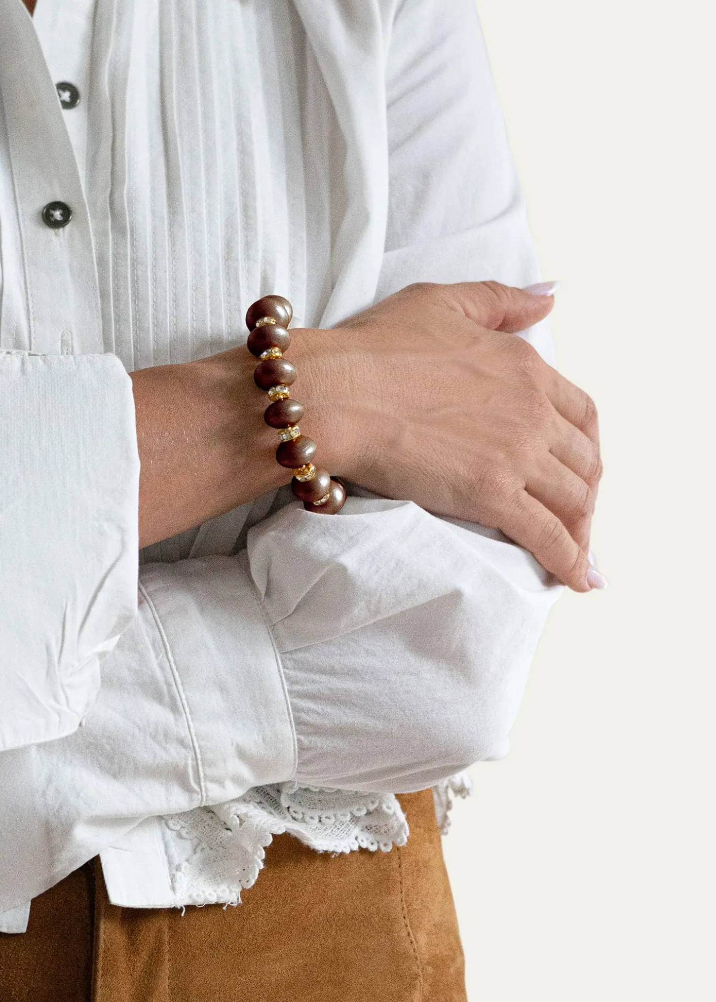 Saule LabelMika Chocolate Cherry Bracelet, 8.5"L