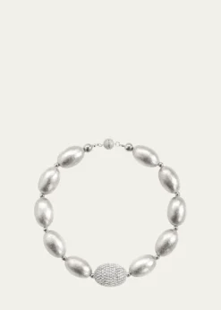 Saule LabelCherie 18" Necklace in Silver Sheer
