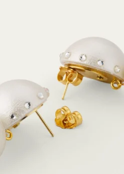 Saule LabelLivia White Heron Earrings