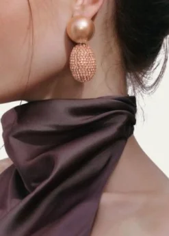 Saule LabelSelena Clip-On Earrings in Peach Sorbet