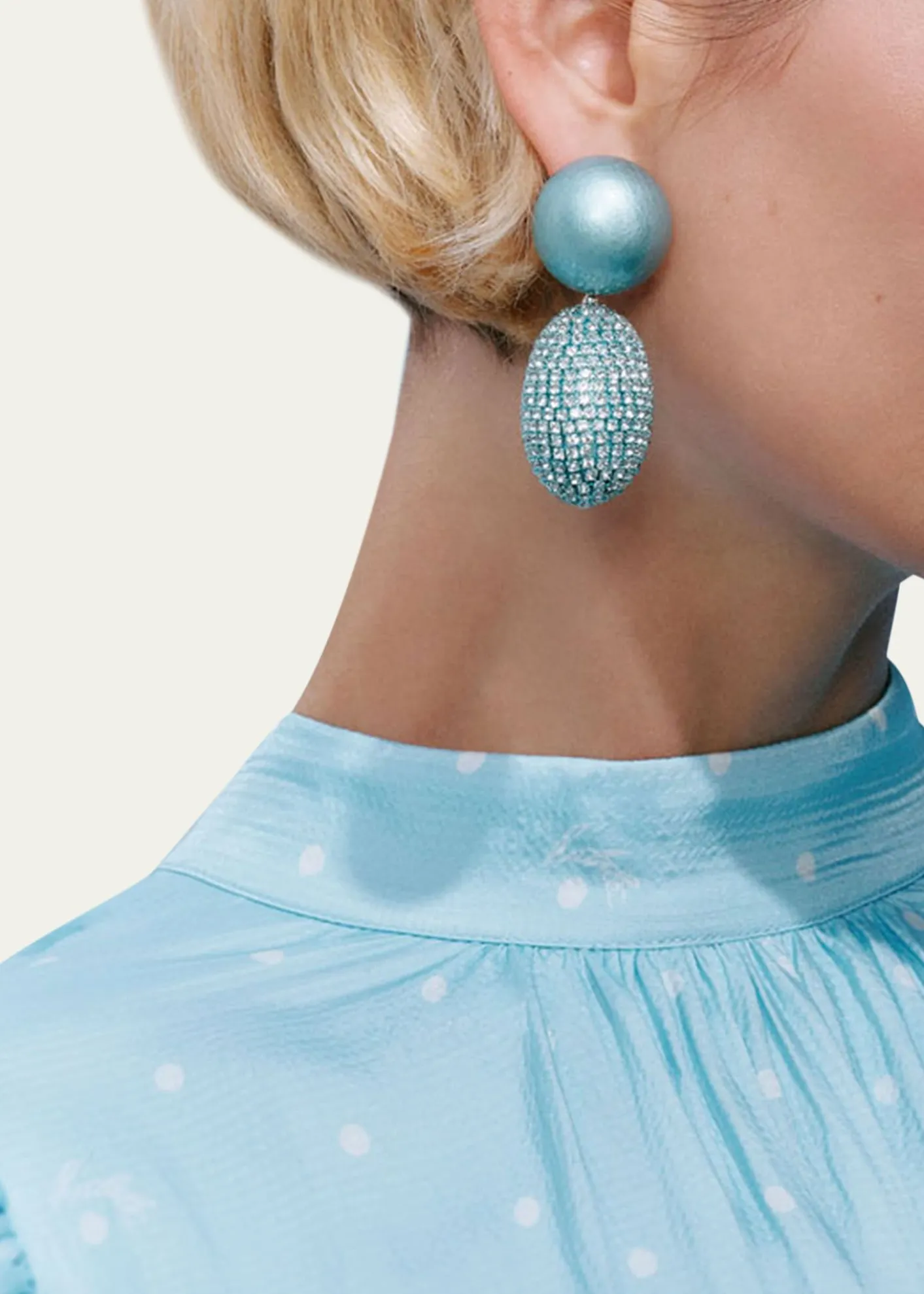 Saule LabelSelena Clip-On Earrings in Azure Dream