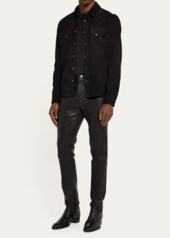 SAVASMen's Lowry Leather Overshirt