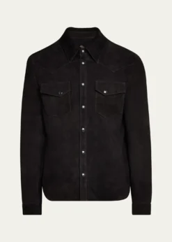 SAVASMen's Lowry Leather Overshirt