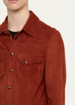 SAVASMen's Lowry Leather Shirt Jacket