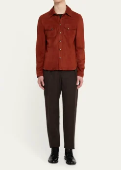 SAVASMen's Lowry Leather Shirt Jacket