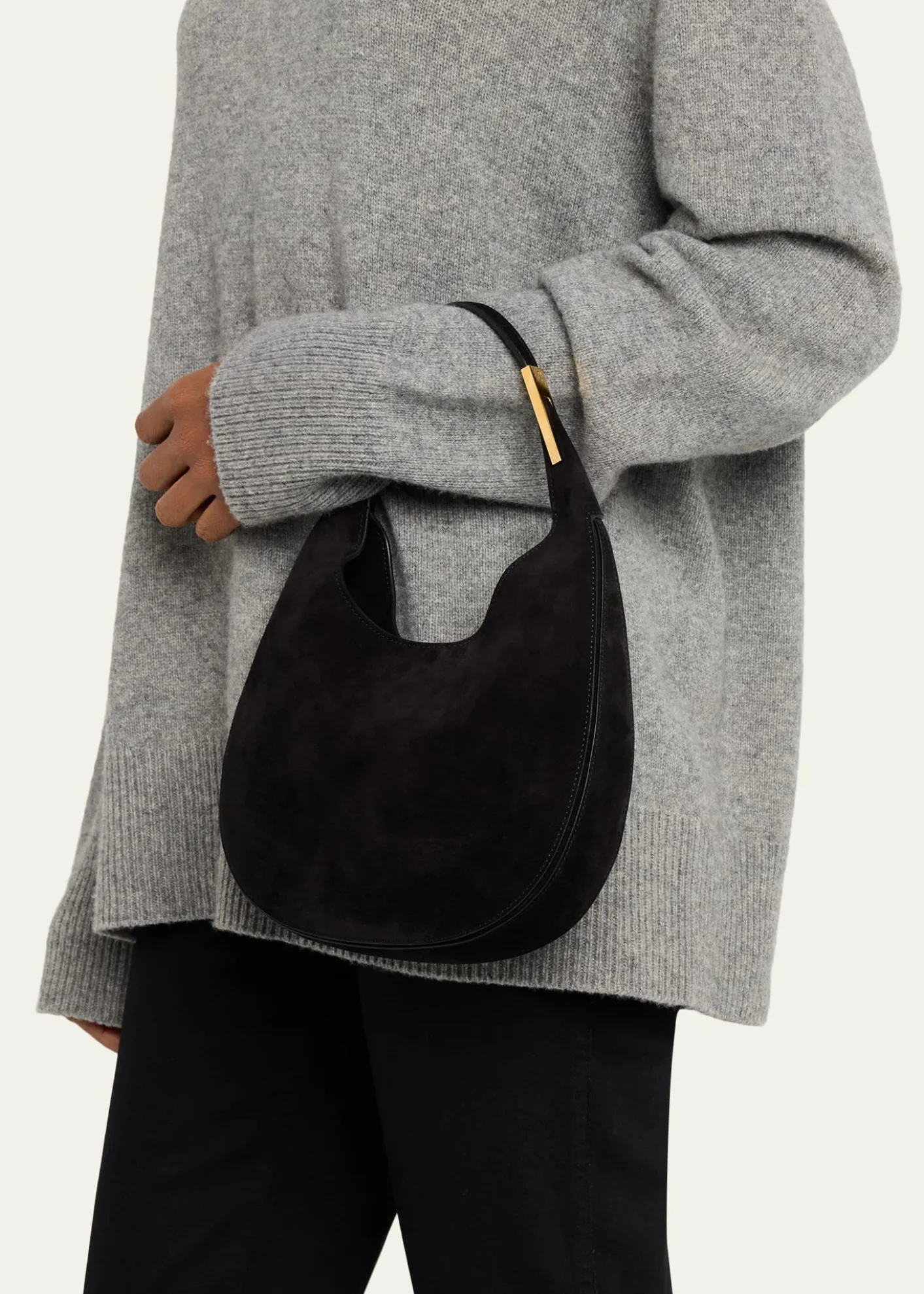 SavetteFlorence Small Suede Hobo Bag