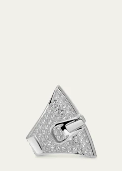 SavolinnaMaxi Ergo 18K White Gold Diamond Pave Ear Cuff, Single