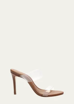 SchutzAriella Strappy See-Through Vinyl Slide High-Heel Sandals