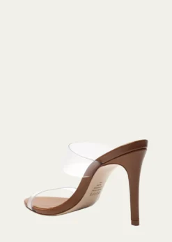 SchutzAriella Strappy See-Through Vinyl Slide High-Heel Sandals