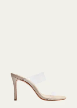 SchutzAriella Strappy See-Through Vinyl Slide High-Heel Sandals