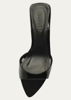 SchutzElodie Patent Stiletto Mule Sandals