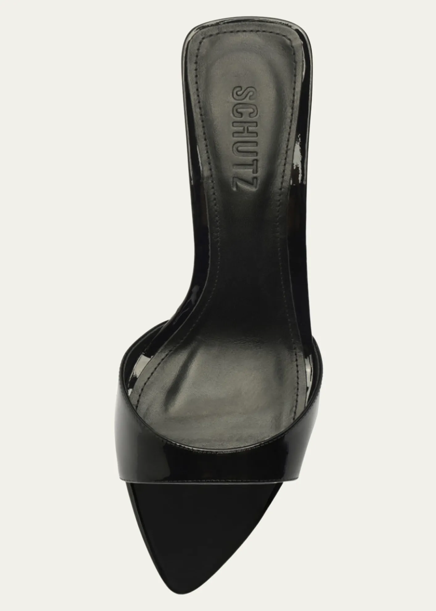 SchutzElodie Patent Stiletto Mule Sandals