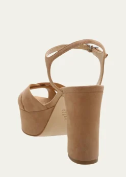 SchutzKeefa Nubuck Ankle-Strap Platform Sandals