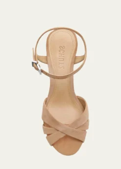 SchutzKeefa Nubuck Ankle-Strap Platform Sandals