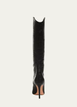 SchutzMaryana Snake-Print Leather Knee Boots