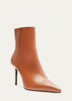 SchutzMikki Leather Stiletto Zip Booties