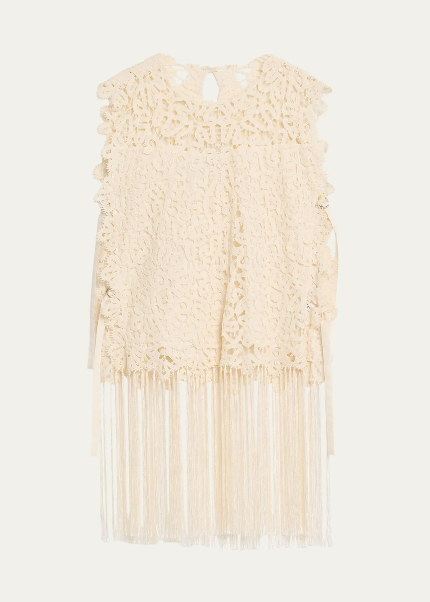 SeaAlina Embroidered Fringe Top