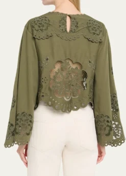 SeaGardener Embroidered Blouse