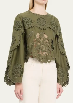 SeaGardener Embroidered Blouse
