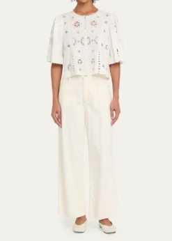 SeaGardener Embroidered Top