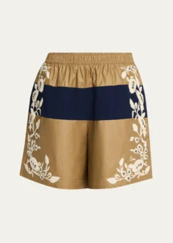 SeaGeorgie Embroidered Pull-On Shorts