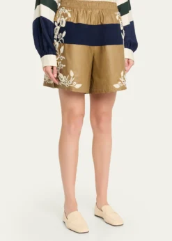 SeaGeorgie Embroidered Pull-On Shorts