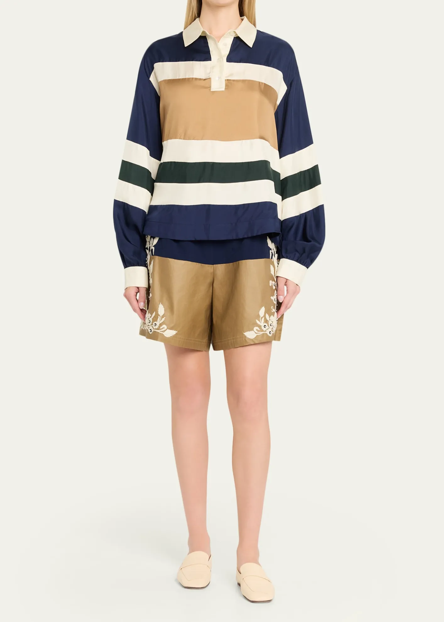 SeaGeorgie Embroidered Pull-On Shorts