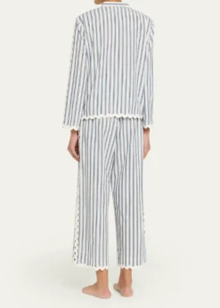 SeaRicha Stripe Long-Sleeve Cotton Top