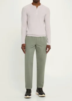 SeaseMen's Herringbone Henley Sweater