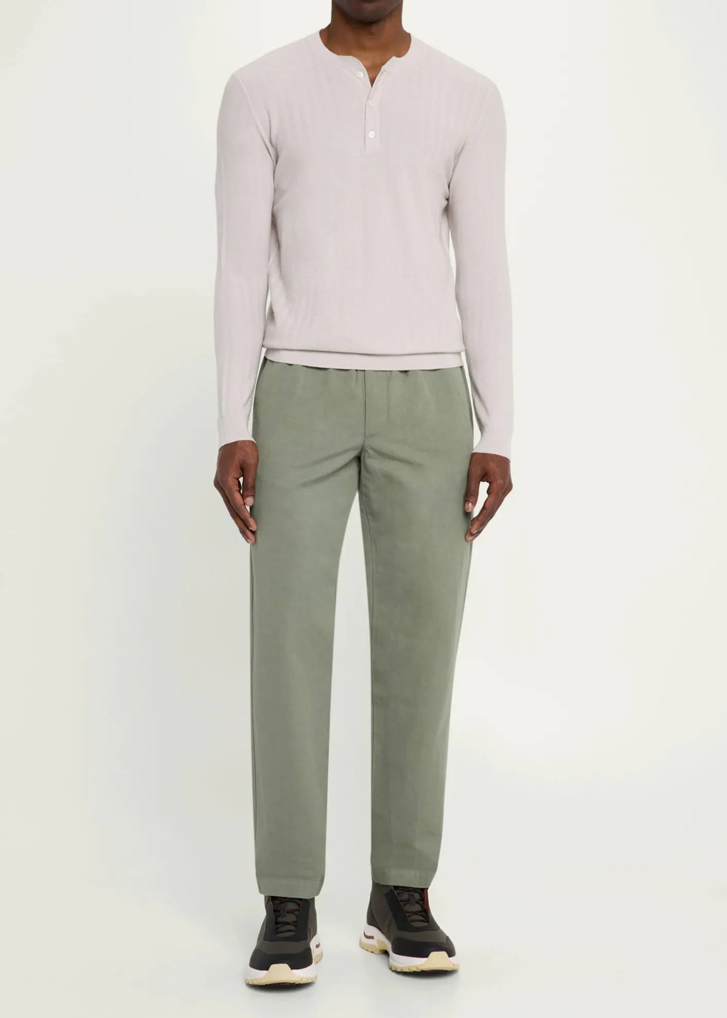 SeaseMen's Herringbone Henley Sweater